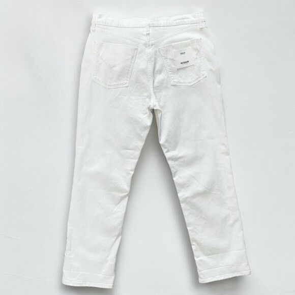 HUDSON JEANS Thalia Straight Leg 90s Jeans in White Mustang Size 31 NEW - Picture 5 of 15